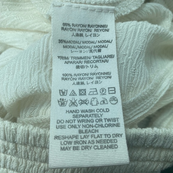 Free People Cream Crochet Detail Boho Crop Top XS - Picture 9 of 9